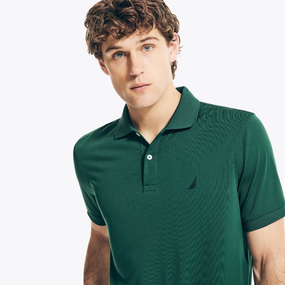 NAUTICA | Men's Emerald Green Short Sleeve Polo Shirt | Size XL